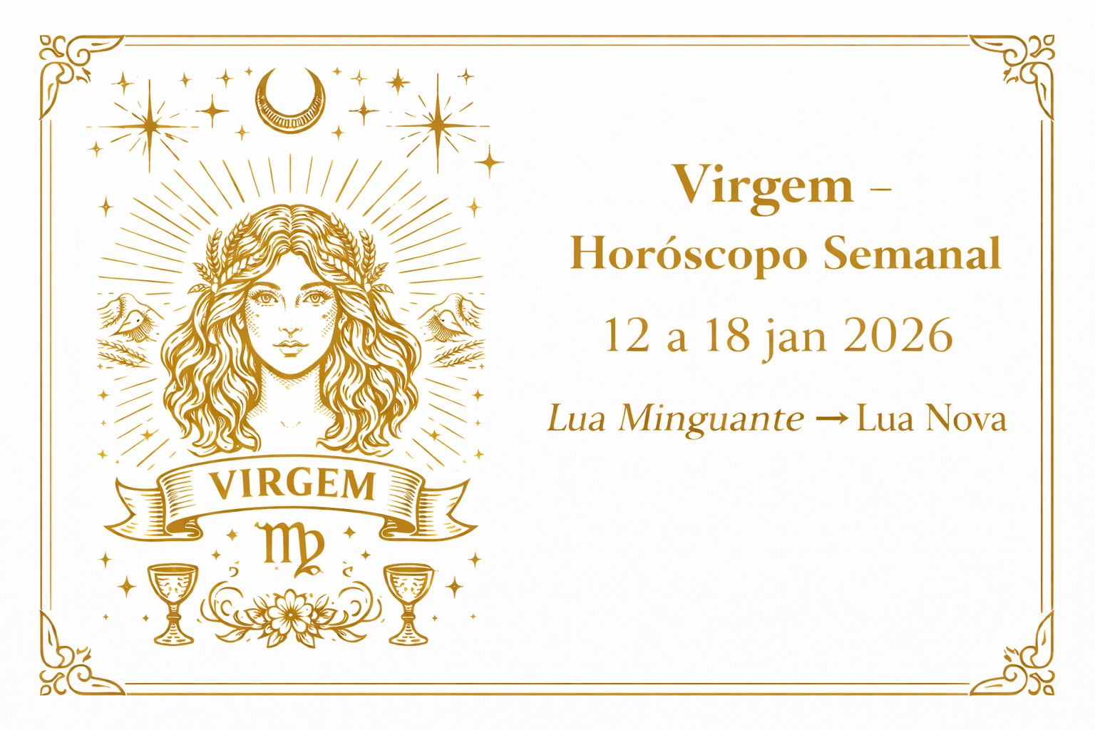 Virgem (Sol ou Ascendente) — 12 a 18 de Janeiro de 2026