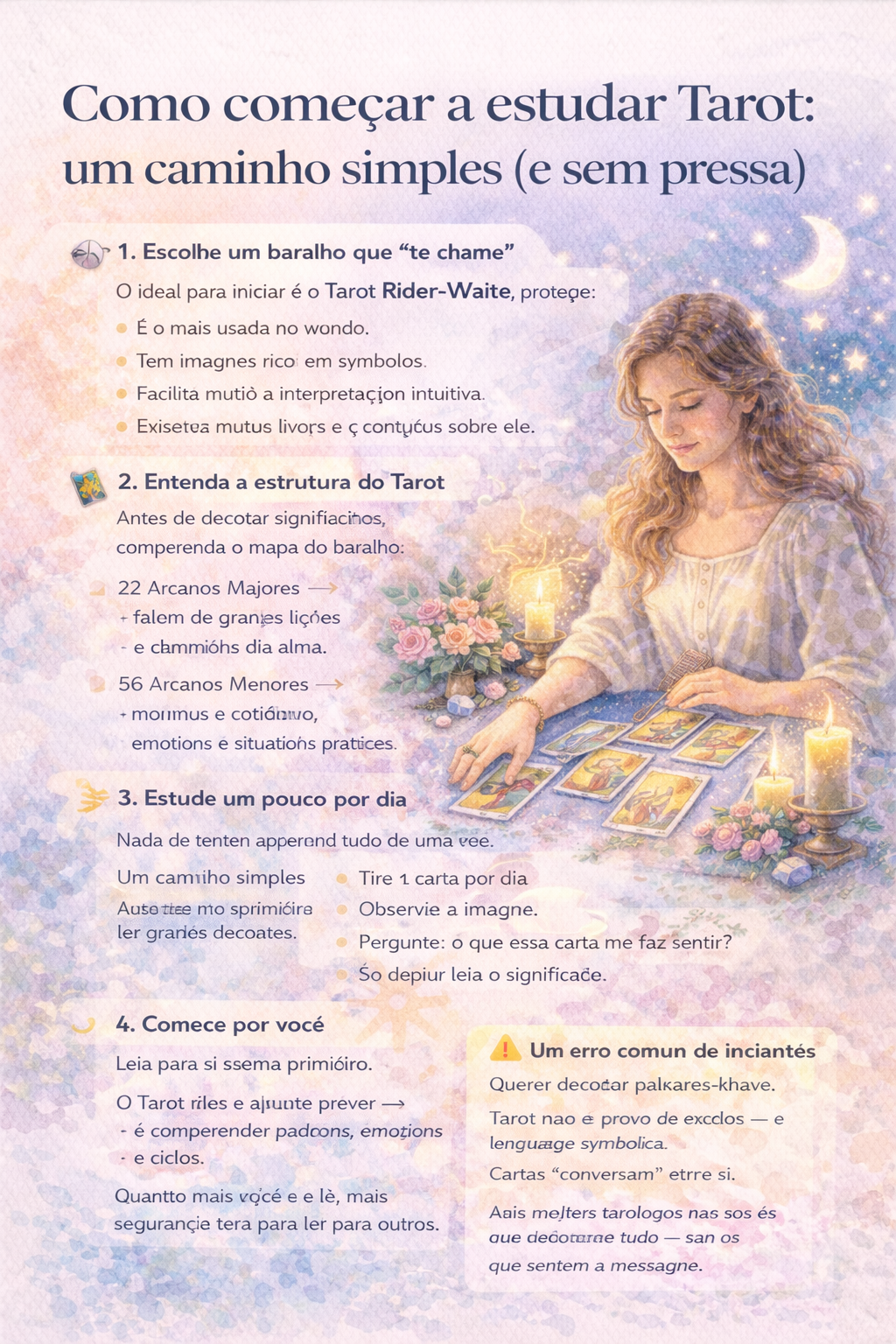 Como começar a estudar Tarot: um caminho simples