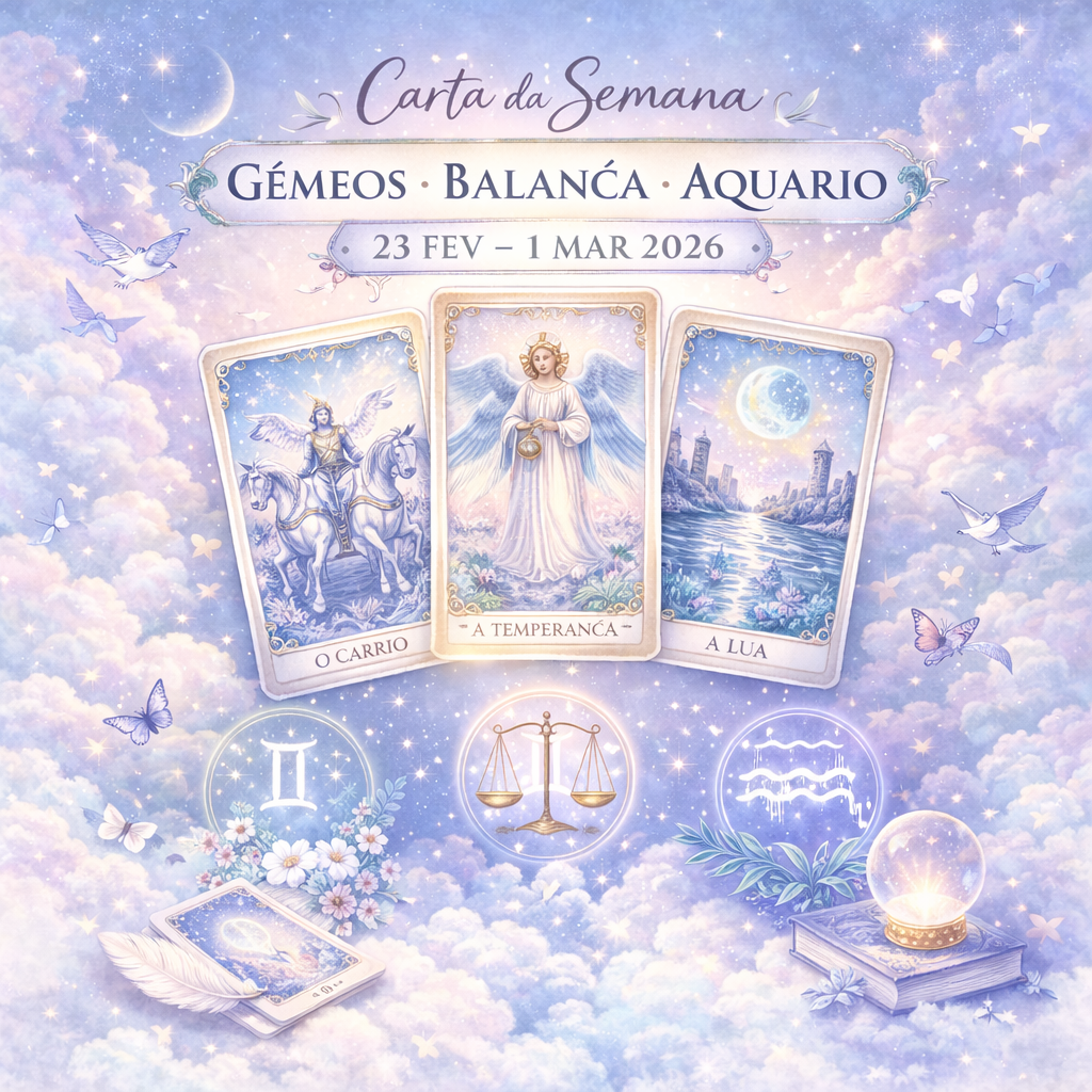 Carta da Semana para Gémeos, Balança e Aquário (23 de fevereiro a 1 de março de 2026)